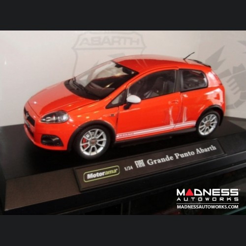FIAT Grande Punto ABARTH Model 1:24 Red with White Stripes