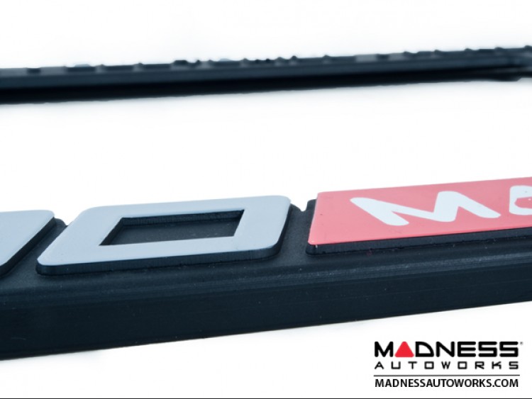500 MADNESS License Plate Frames (2) - Black 