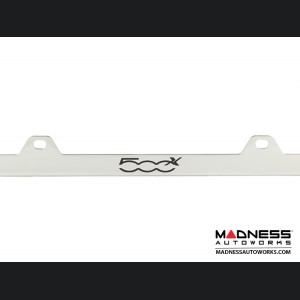 FIAT 500X License Plate Frame (Wideplate) - Stainless Steel w/ 500X Logo