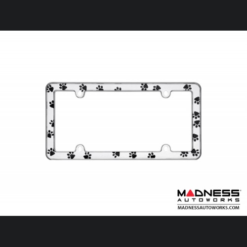 License Plate Frame - Paws