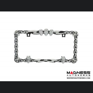License Plate Frame - Skull and Chain