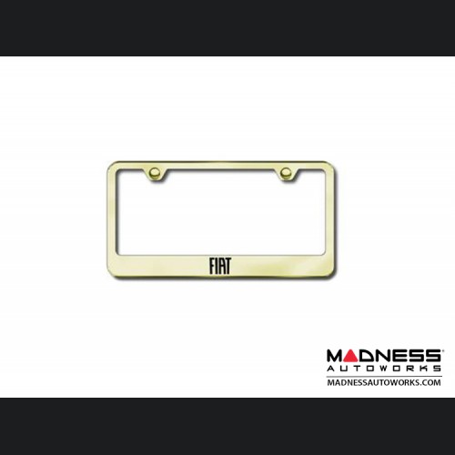 FIAT License Plate Frame - Standard - Gold Finish