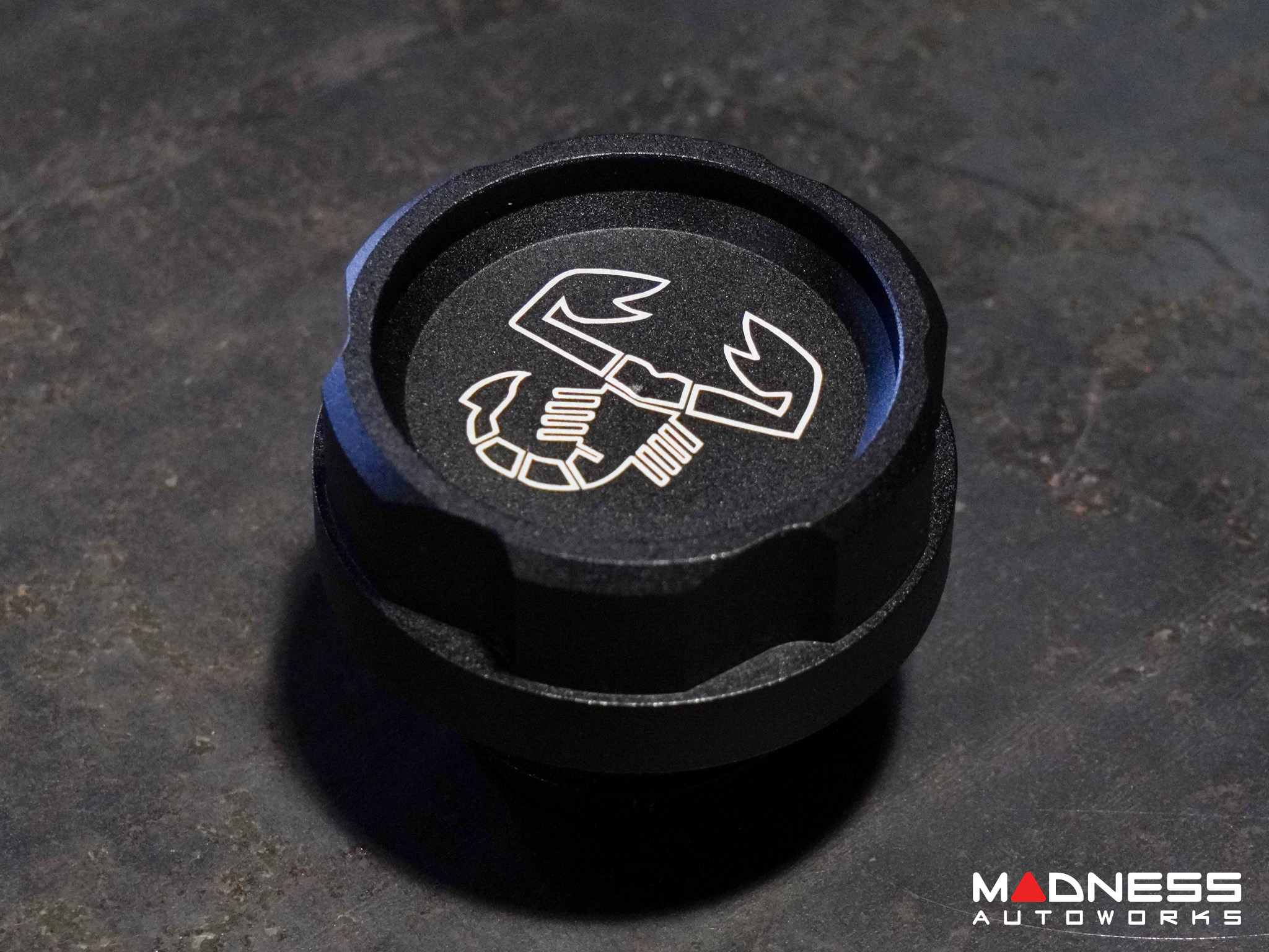 FIAT 500 Oil Cap - CFP - Black Anodized Billet - w/ Scorpion Logo ...