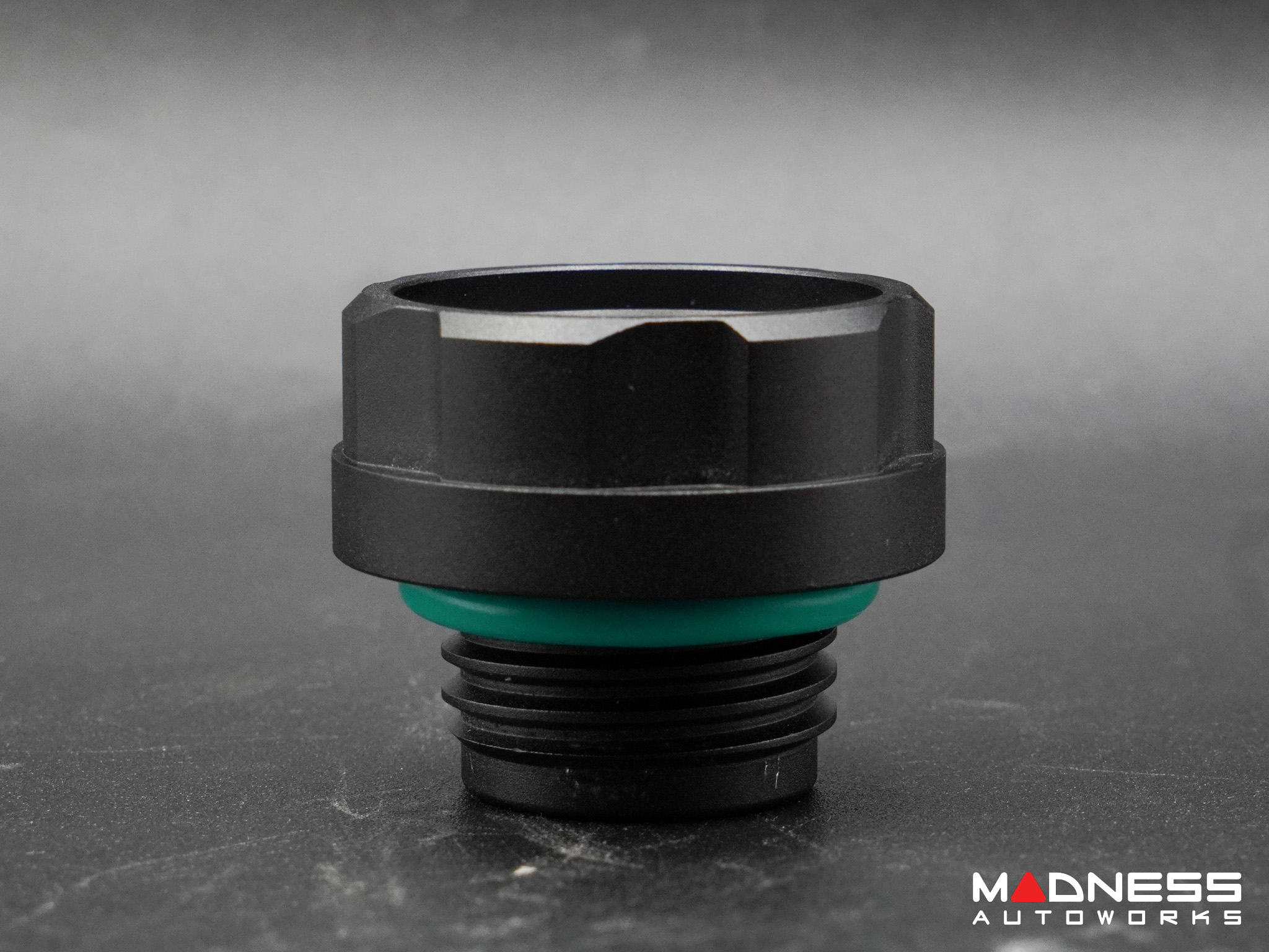 FIAT 500 Oil Cap - CFP - Black Anodized Billet - w/ Scorpion Logo ...