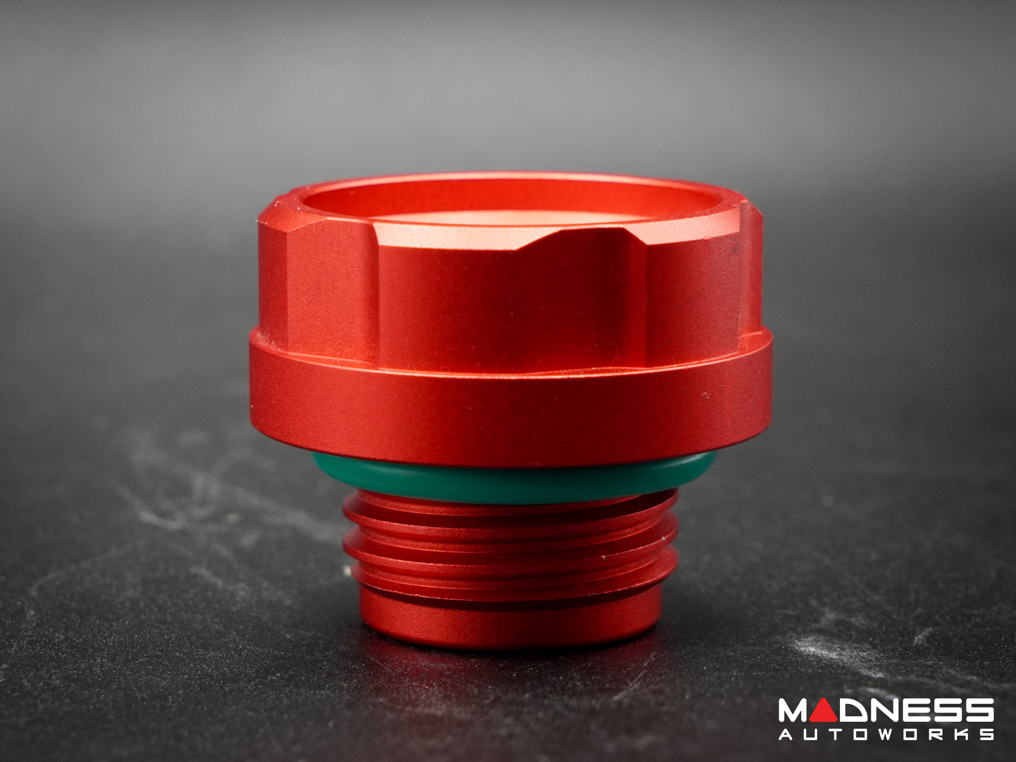 FIAT 500 Oil Cap - CFP - Red Anodized Billet - w/ Scorpion Logo, MAD90 ...