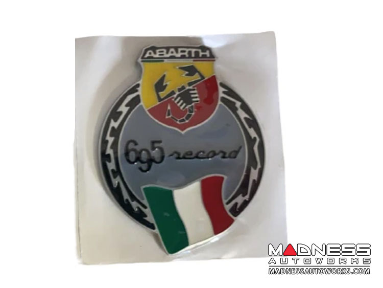 FIAT 500 ABARTH Badge - 695 Record - Rear Quarter Panel - Genuine