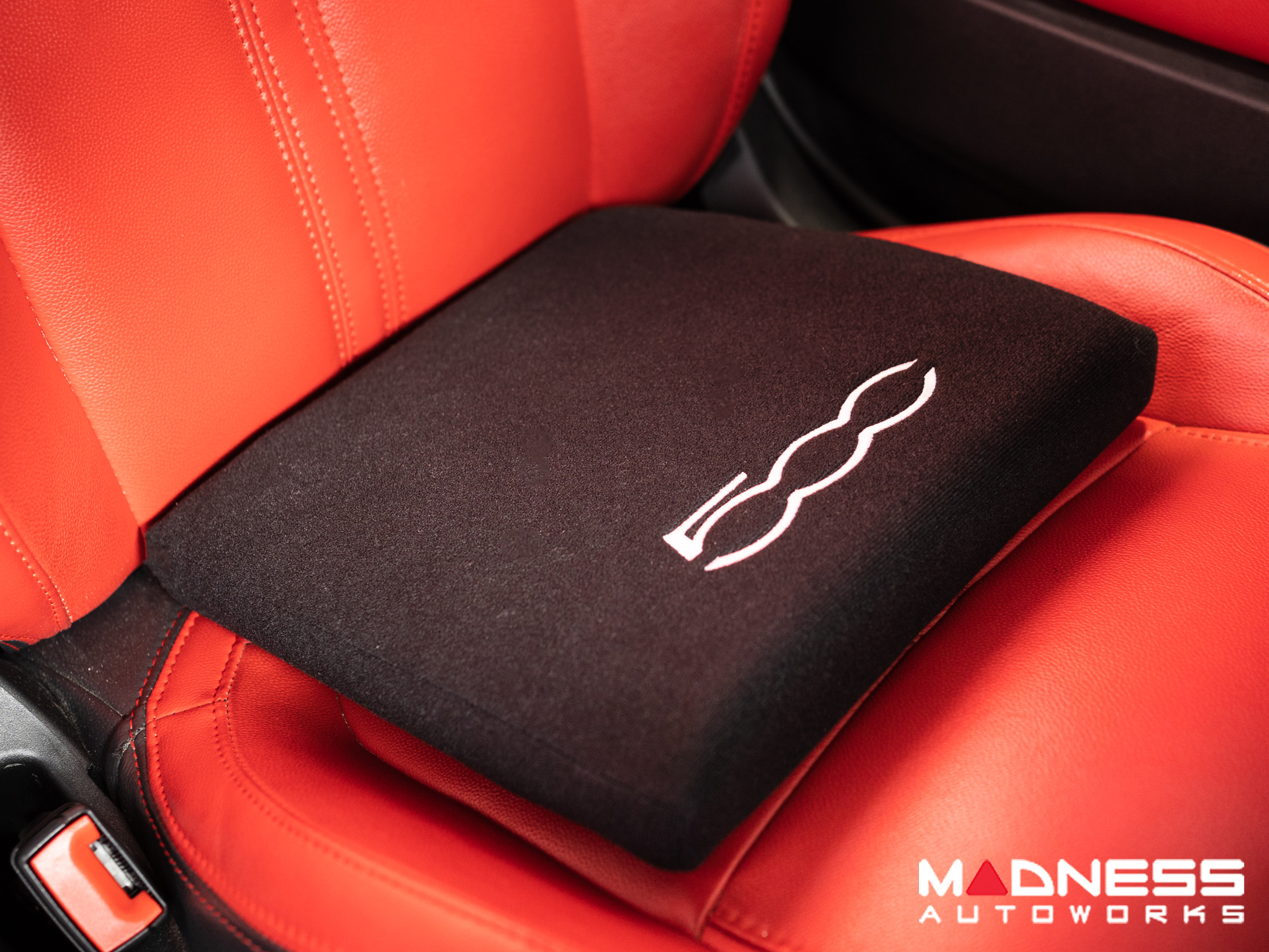 Seat Cushion - Black w/ FIAT 500 Logo