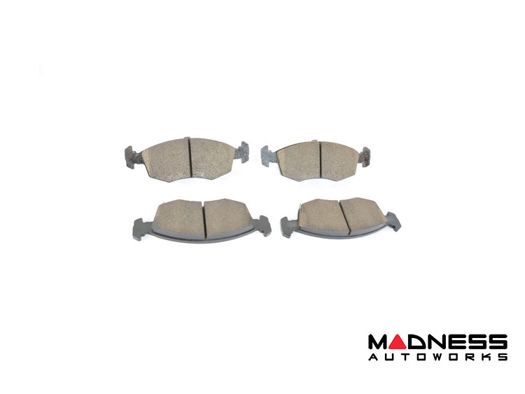 Fiat 500 Front Brake Calipers Pair Left & Right 2009+ – 1-Piston ATE System, Silver, 2-Year Warranty