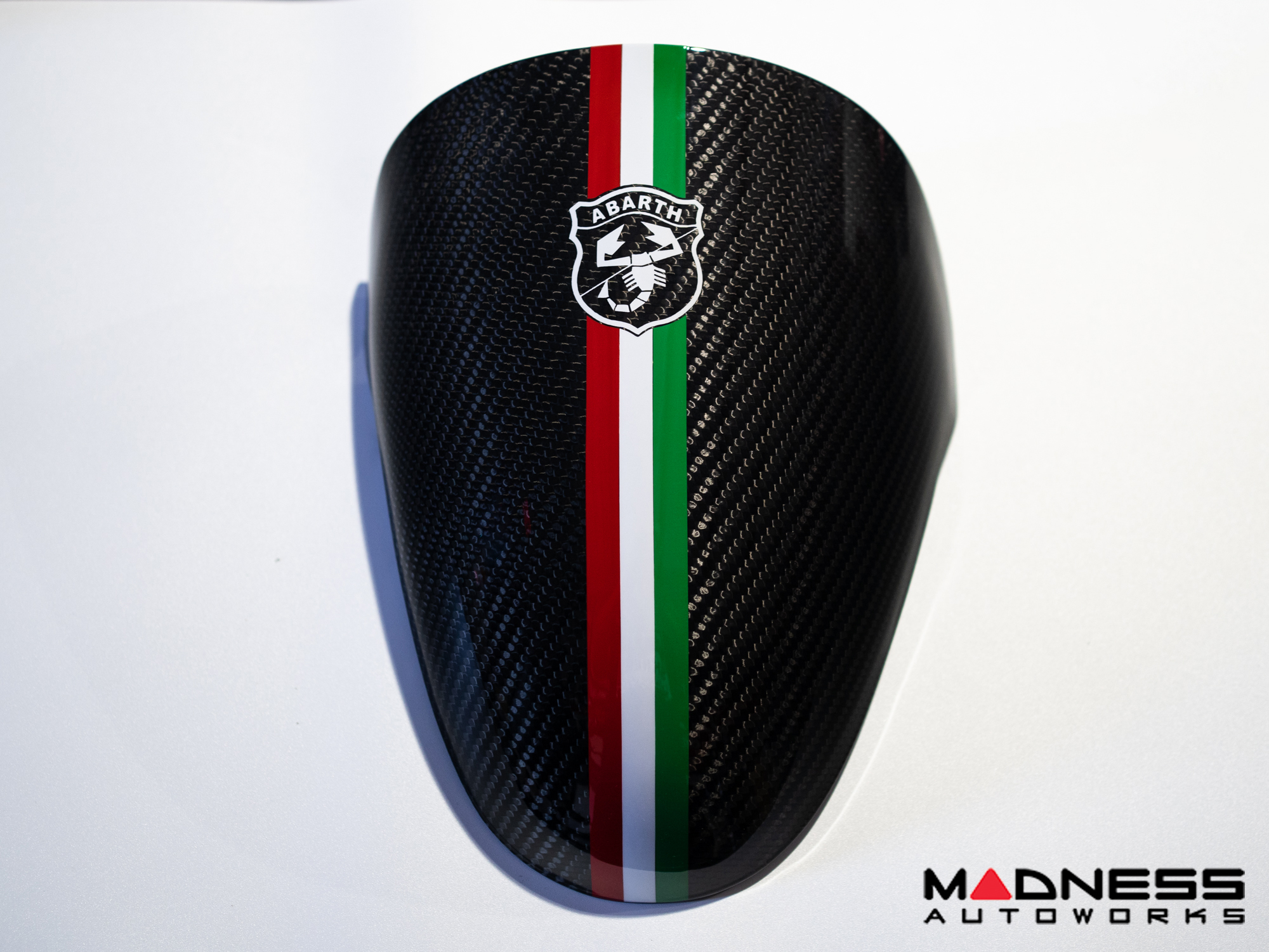 FIAT 500 Mirror Covers in Carbon Fiber - Italian Flag w/ Black