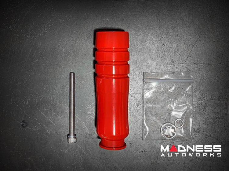 Red Shift Knob For Fiat 500 2007+ – 5 Speed Manual, Satin Finish