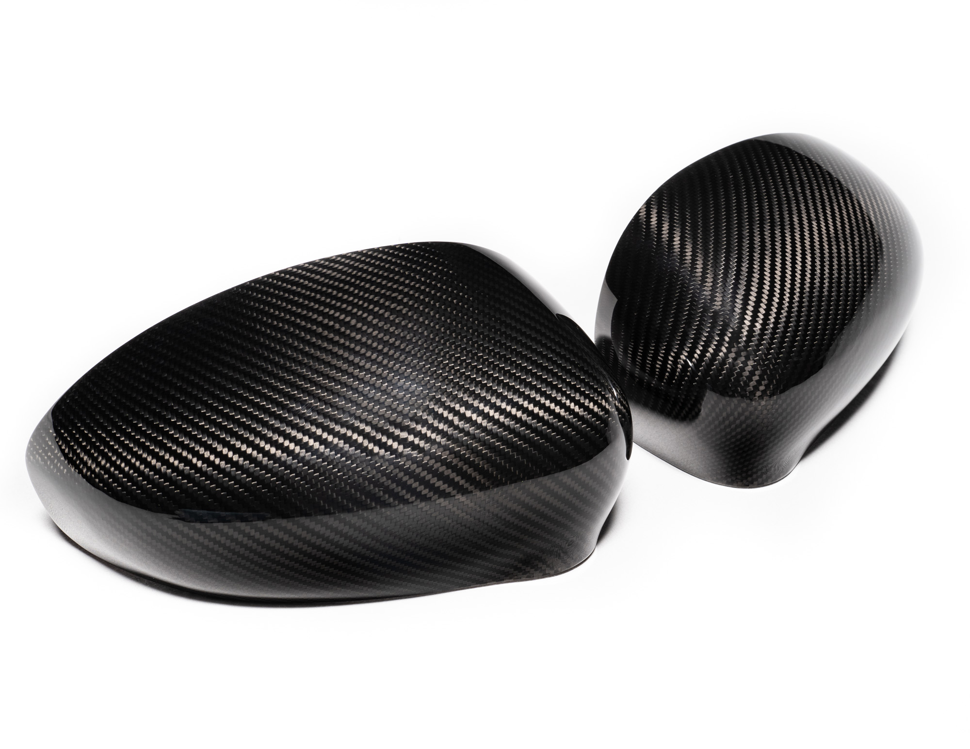 Fiat 500 2007 Onwards Wing Mirror Cover Pair In Gloss Black