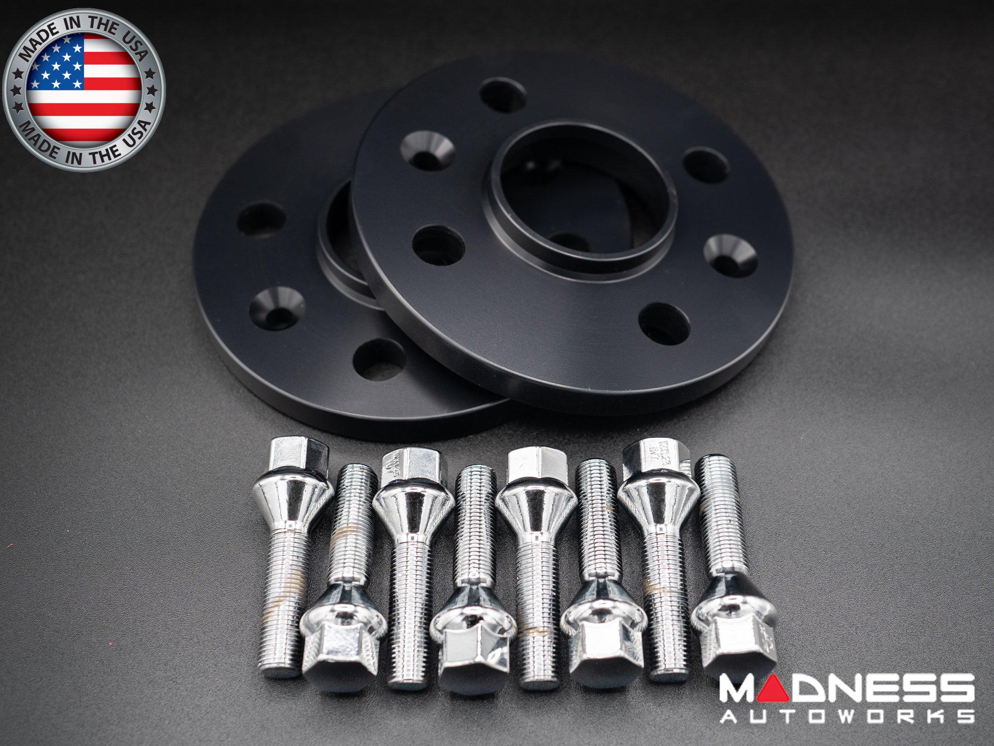 Fiat 500 Abarth & 595 Wheel Spacers - 12mm & 16mm Set (4x98 Bolt Pattern) By Sparco