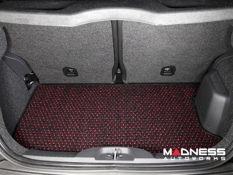 FIAT 500 Cargo Area Cover - Coco Mats - w/o premium sound - Black / Red