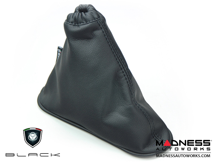 FIAT 500 eBrake Boot - Black Leather w/ Black Stitching