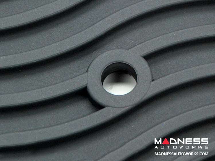 Genuine MOPAR All-Season Rubber Slush Front Mats For Fiat 500 (2012–2017) – OEM Black